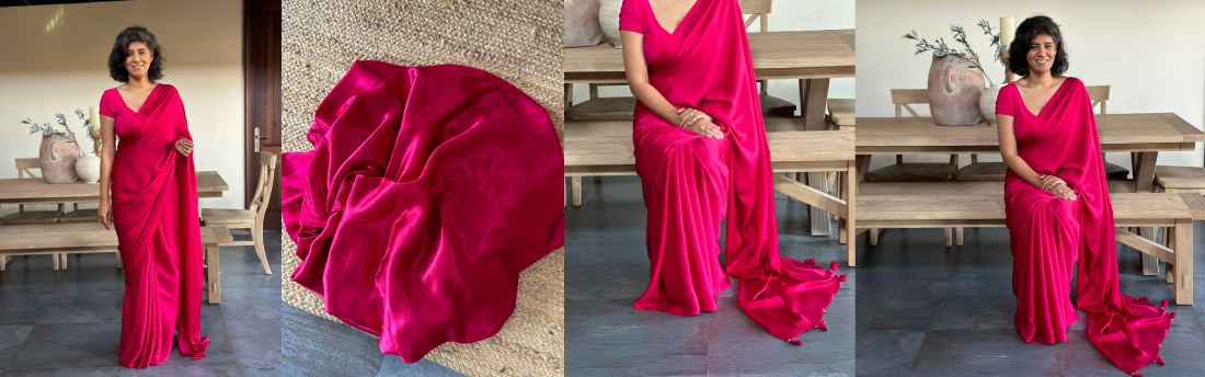 Radiate Luxury and Comfort with the LAXAMI MODAL SARI from Basho by Ila!