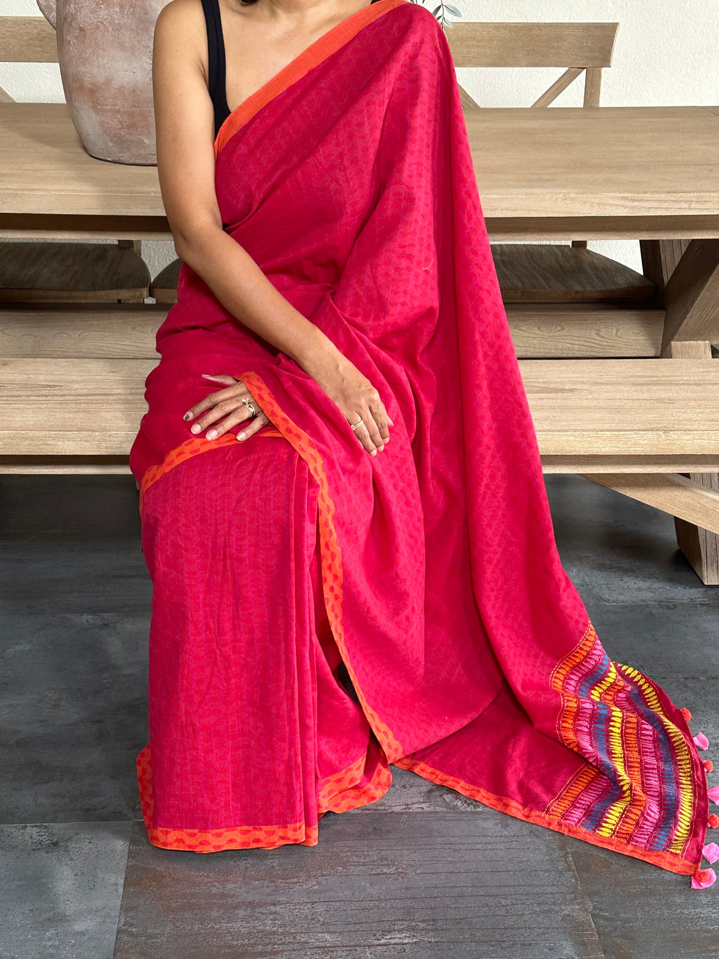 SUHANI COTTON EMBROIDED SAREE