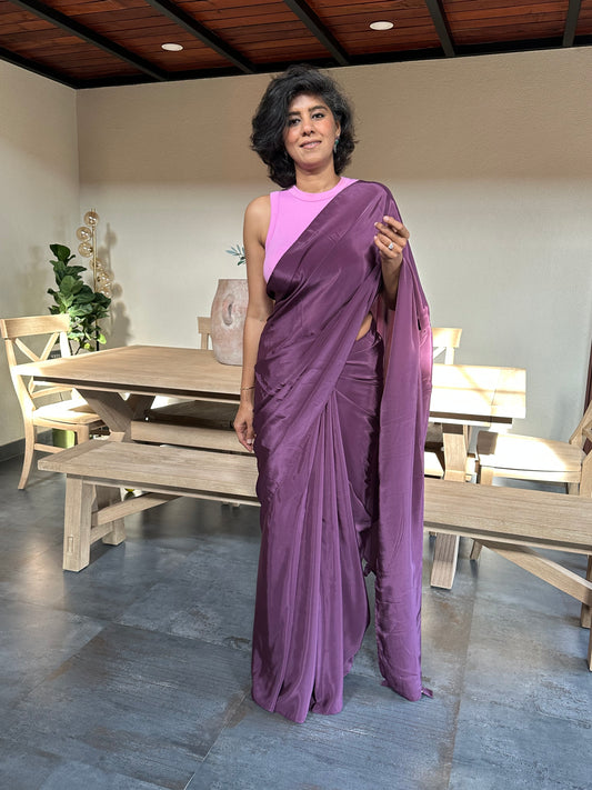 BURGUNDY SARI