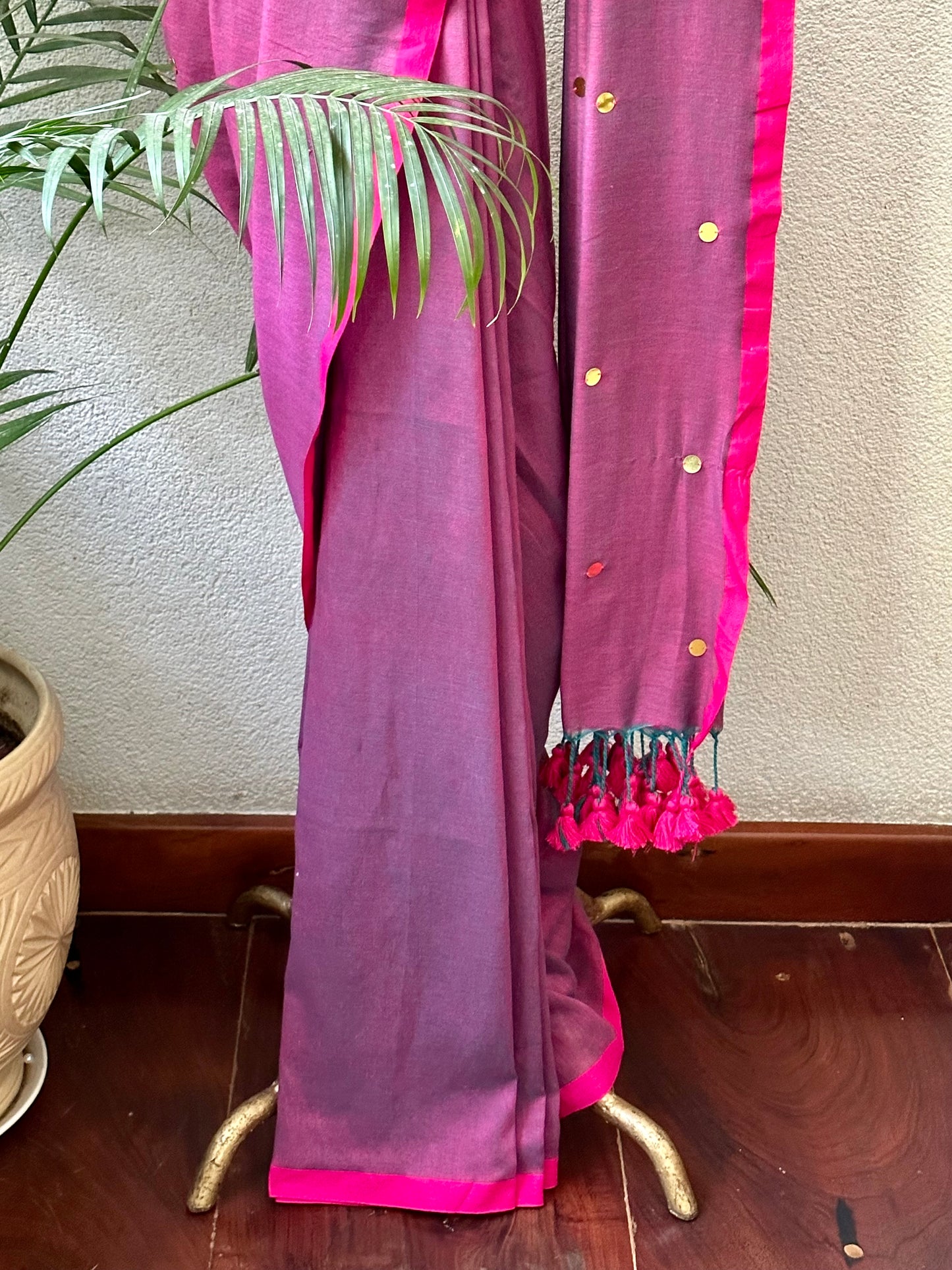 CHEST NUT  TILLA  SAREE