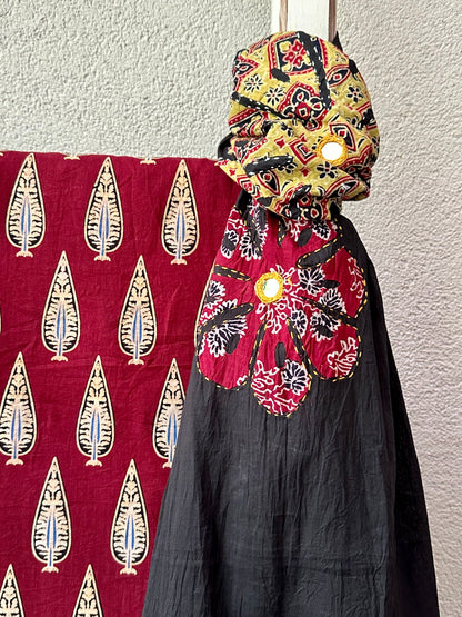 SURAJMUKHI COTTON SUIT (APPLIQUE DUPATTA)