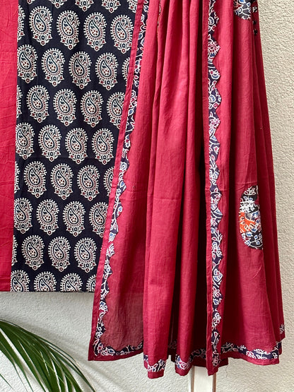 GUDHAL COTTON SUIT (APPLIQUE DUPATTA)