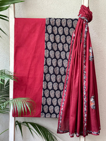 GUDHAL COTTON SUIT (APPLIQUE DUPATTA)