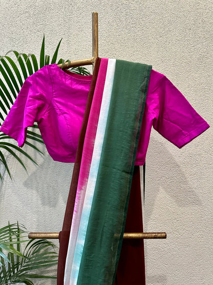 TIRANGA COFFEE GREEN MUL COTTON SARI