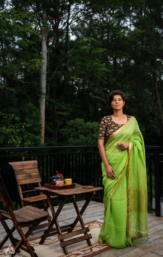 FERN LINEN SAREE