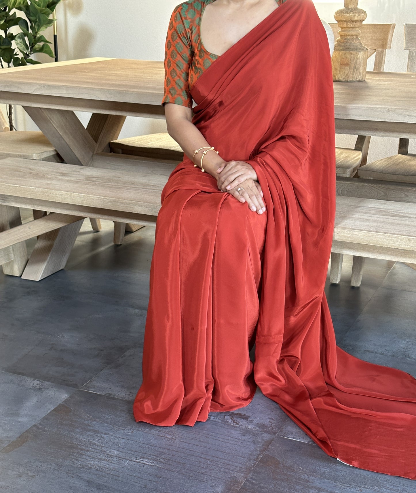 BRICK RED SARI