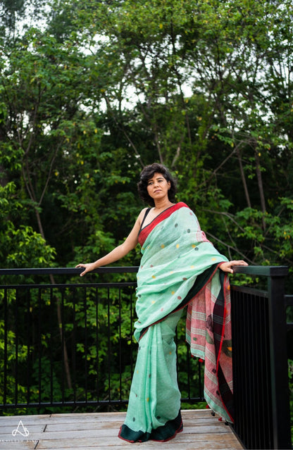 LEAFY WOVEN SAREE